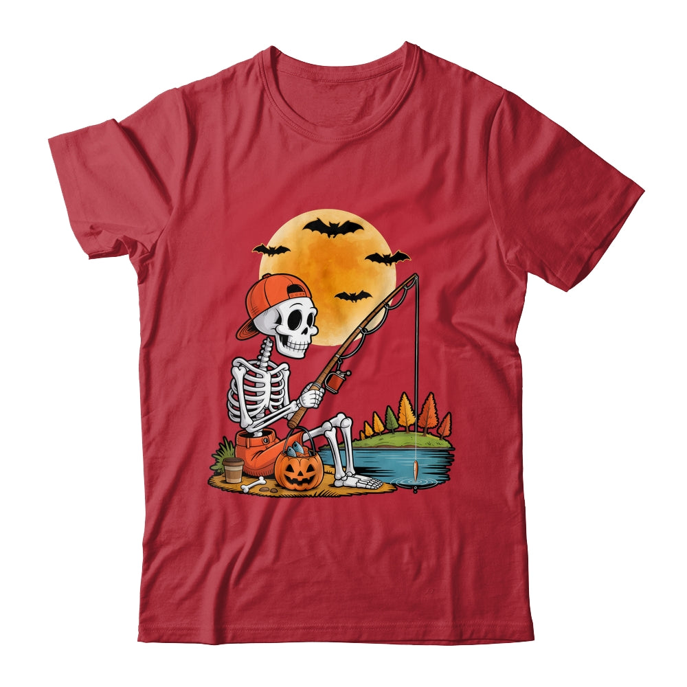 Skeleton Fishing Halloween Costume Funny Fishing Boys Kids Shirt & Hoodie | teecentury
