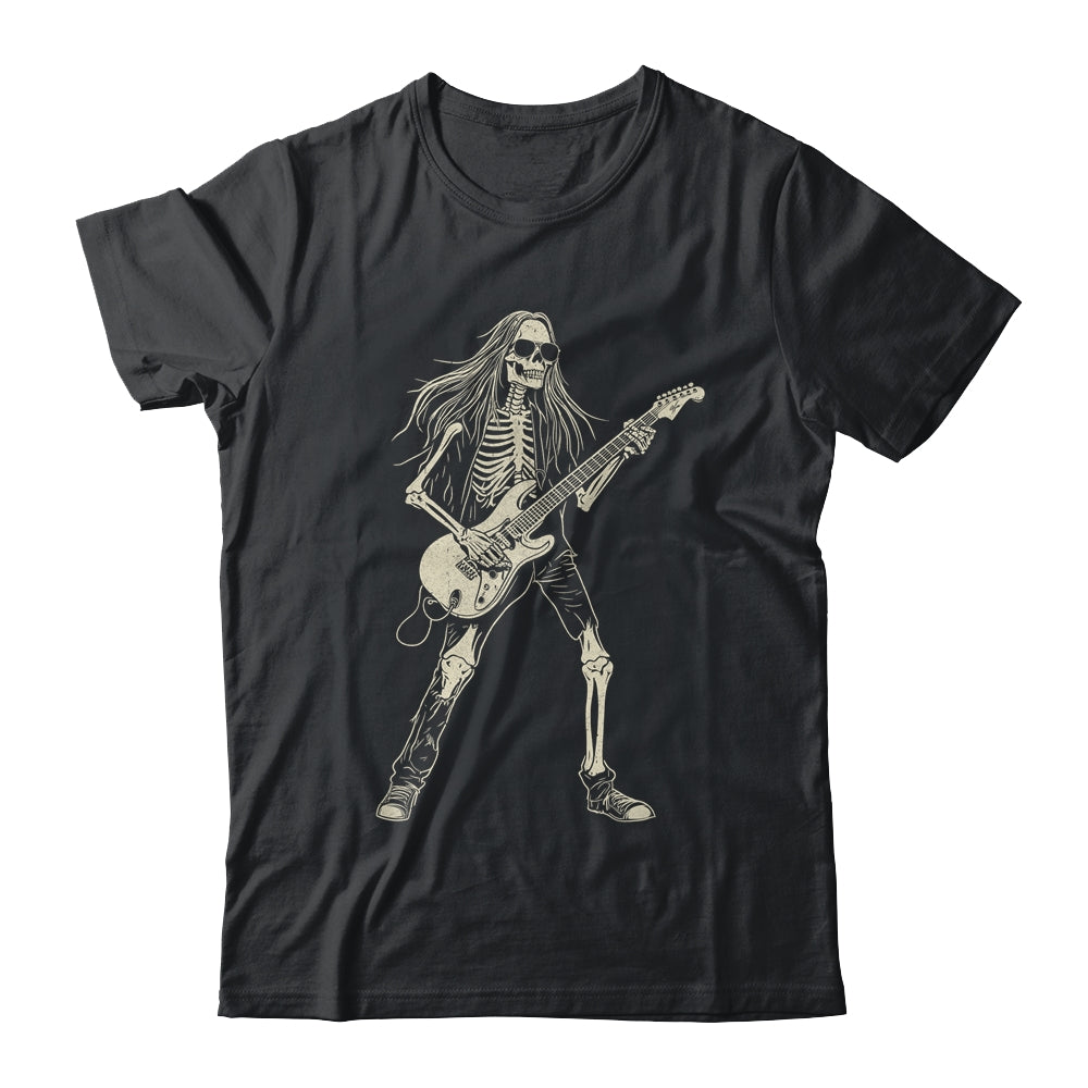 Skeleton Playing Guitar Graphic Rock And Roll Band Rock On Shirt & Hoodie | teecentury