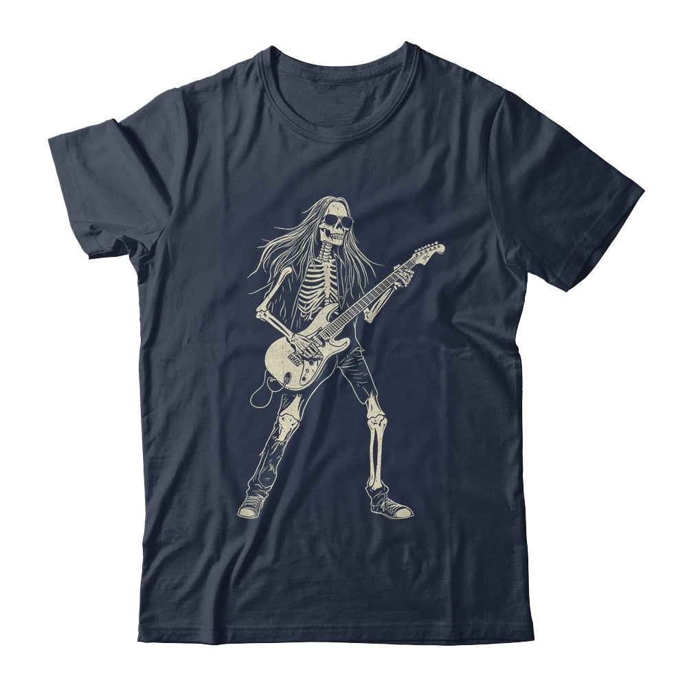 Skeleton Playing Guitar Graphic Rock And Roll Band Rock On Shirt & Hoodie | teecentury