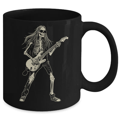 Skeleton Playing Guitar Graphic Rock And Roll Band Rock On Mug | teecentury