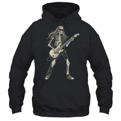 Skeleton Playing Guitar Graphic Rock And Roll Band Rock On Shirt & Hoodie | teecentury