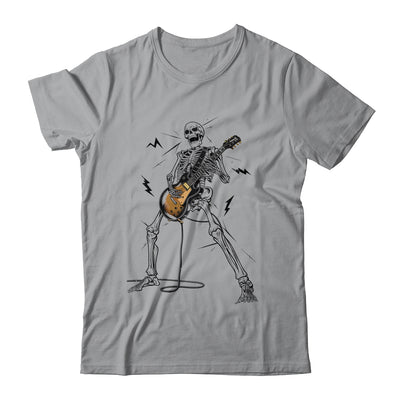 Skeleton Playing Guitar Rock And Roll Graphic Band Shirt & Hoodie | teecentury