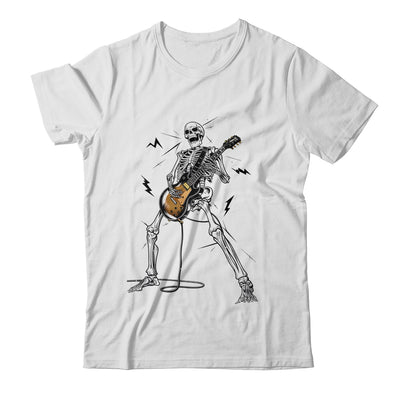 Skeleton Playing Guitar Rock And Roll Graphic Band Shirt & Hoodie | teecentury