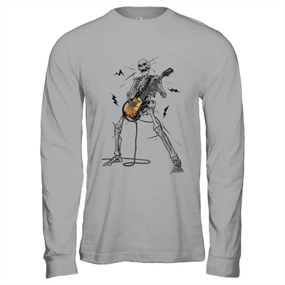 Skeleton Playing Guitar Rock And Roll Graphic Band Shirt & Hoodie | teecentury