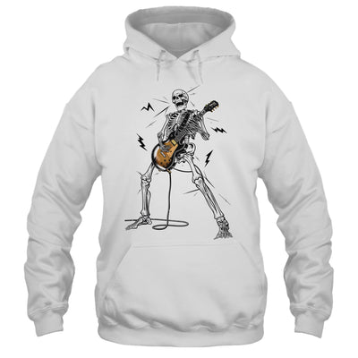 Skeleton Playing Guitar Rock And Roll Graphic Band Shirt & Hoodie | teecentury