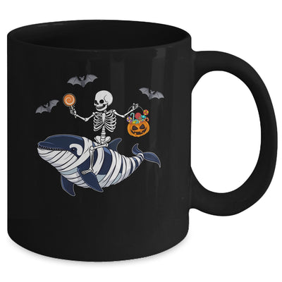 Skeleton Riding Mummy Orca Halloween Costume Whale Mug | teecentury
