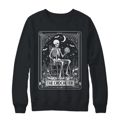 Skeleton The Crocheter Tarot Card Knitter Crochet Lover Shirt & Sweatshirt | teecentury