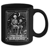 Skeleton The Crocheter Tarot Card Knitter Crochet Lover Mug | teecentury