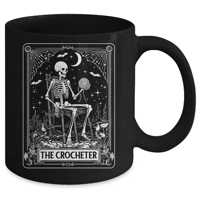 Skeleton The Crocheter Tarot Card Knitter Crochet Lover Mug | teecentury