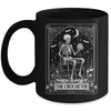Skeleton The Crocheter Tarot Card Knitter Crochet Lover Mug | teecentury