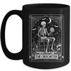 Skeleton The Crocheter Tarot Card Knitter Crochet Lover Mug | teecentury