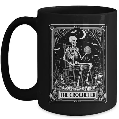Skeleton The Crocheter Tarot Card Knitter Crochet Lover Mug | teecentury