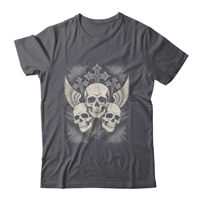 Skulls Cross Goth Rock Grunge Gothic Winged Aesthetic Shirt & Hoodie | teecentury