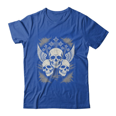 Skulls Cross Goth Rock Grunge Gothic Winged Aesthetic Shirt & Hoodie | teecentury