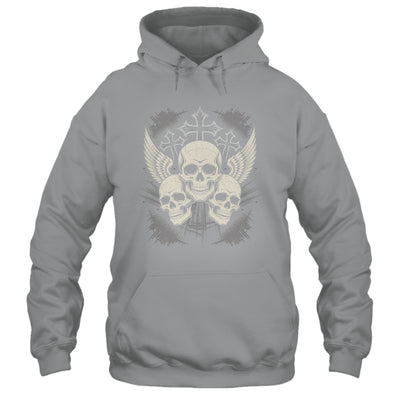 Skulls Cross Goth Rock Grunge Gothic Winged Aesthetic Shirt & Hoodie | teecentury