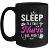 Sleep All Day Nurse All Night Funny Nursing ER RN LPN CNA Mug | teecentury