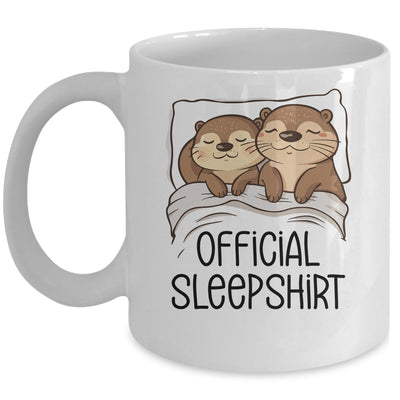 Sleeping Sea Otter Lover Napping Official Sleepshirt Mug | teecentury