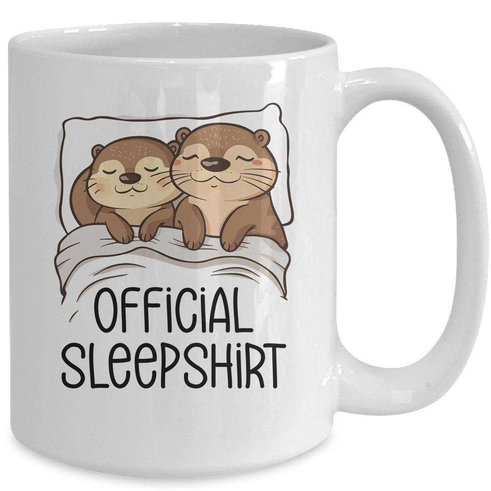 Sleeping Sea Otter Lover Napping Official Sleepshirt Mug | teecentury