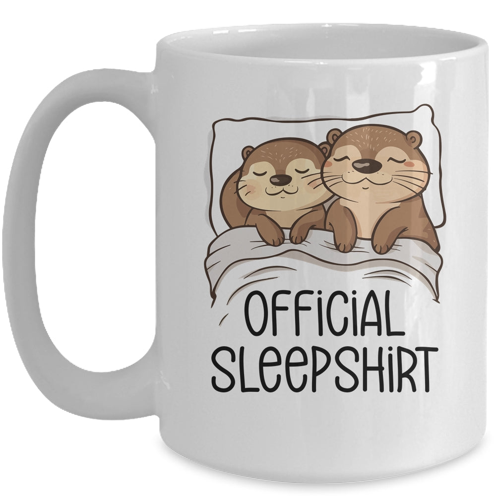 Sleeping Sea Otter Lover Napping Official Sleepshirt Mug | teecentury