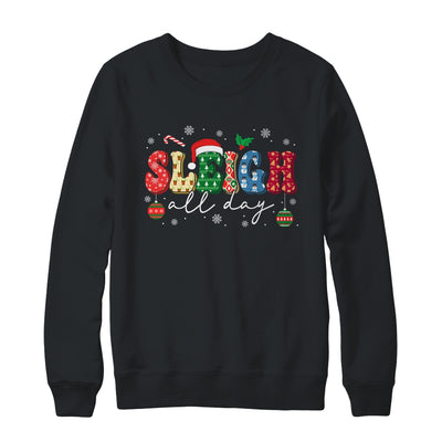Sleigh All Day Slay Women Christmas Vintage Groovy Santa Hat Shirt & Sweatshirt | teecentury