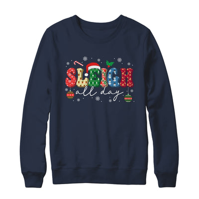 Sleigh All Day Slay Women Christmas Vintage Groovy Santa Hat Shirt & Sweatshirt | teecentury