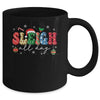 Sleigh All Day Slay Women Christmas Vintage Groovy Santa Hat Mug | teecentury