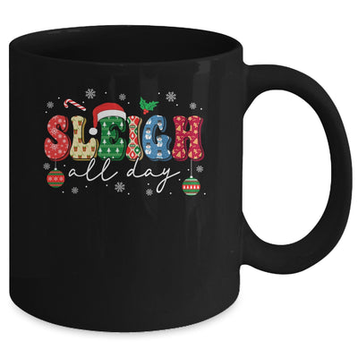 Sleigh All Day Slay Women Christmas Vintage Groovy Santa Hat Mug | teecentury