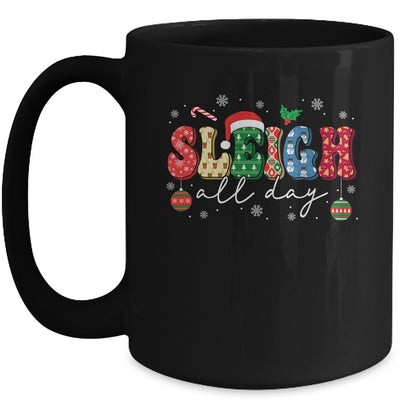 Sleigh All Day Slay Women Christmas Vintage Groovy Santa Hat Mug | teecentury