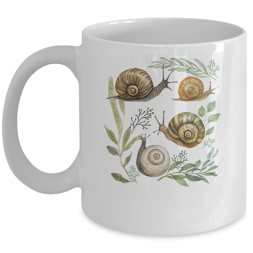 Sluggish Gastropod Nature Slug Graphic Cottagecore Snail Mug | teecentury
