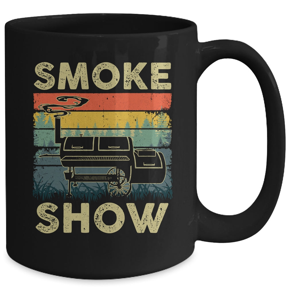 Smoke Show Funny BBQ Smoker Grilling Meat Smoking Retro Mug | teecentury