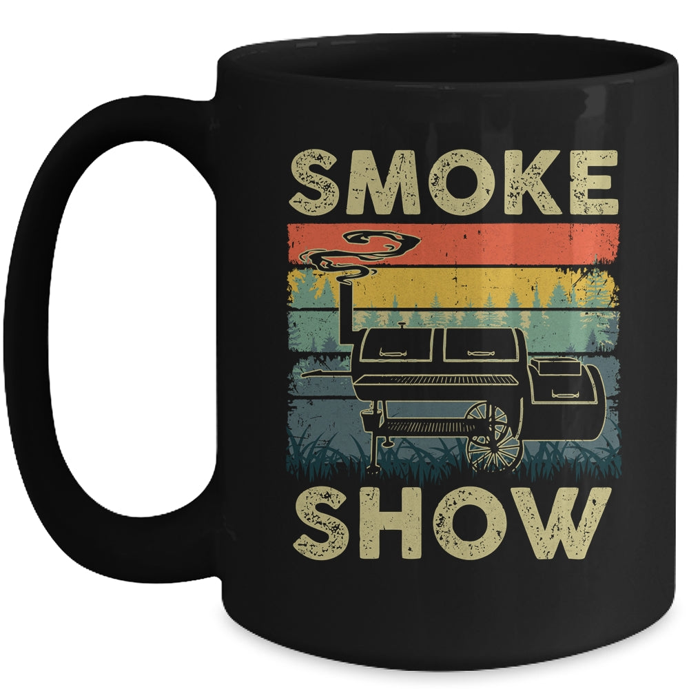 Smoke Show Funny BBQ Smoker Grilling Meat Smoking Retro Mug | teecentury