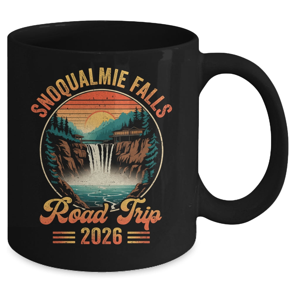 Snoqualmie Falls Road Trip 2026 Summer Vacation Family Matching Mug | teecentury