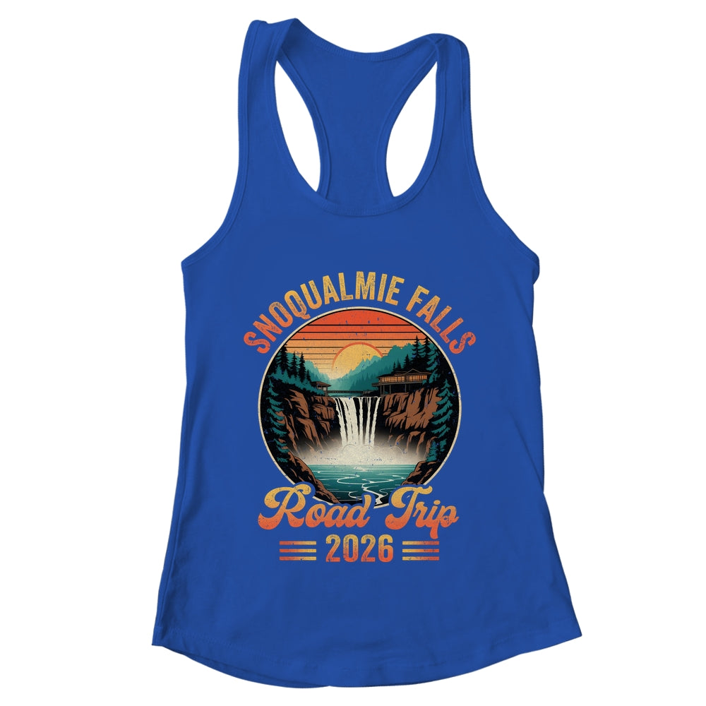 Snoqualmie Falls Road Trip 2026 Summer Vacation Family Matching Shirt & Tank Top | teecentury