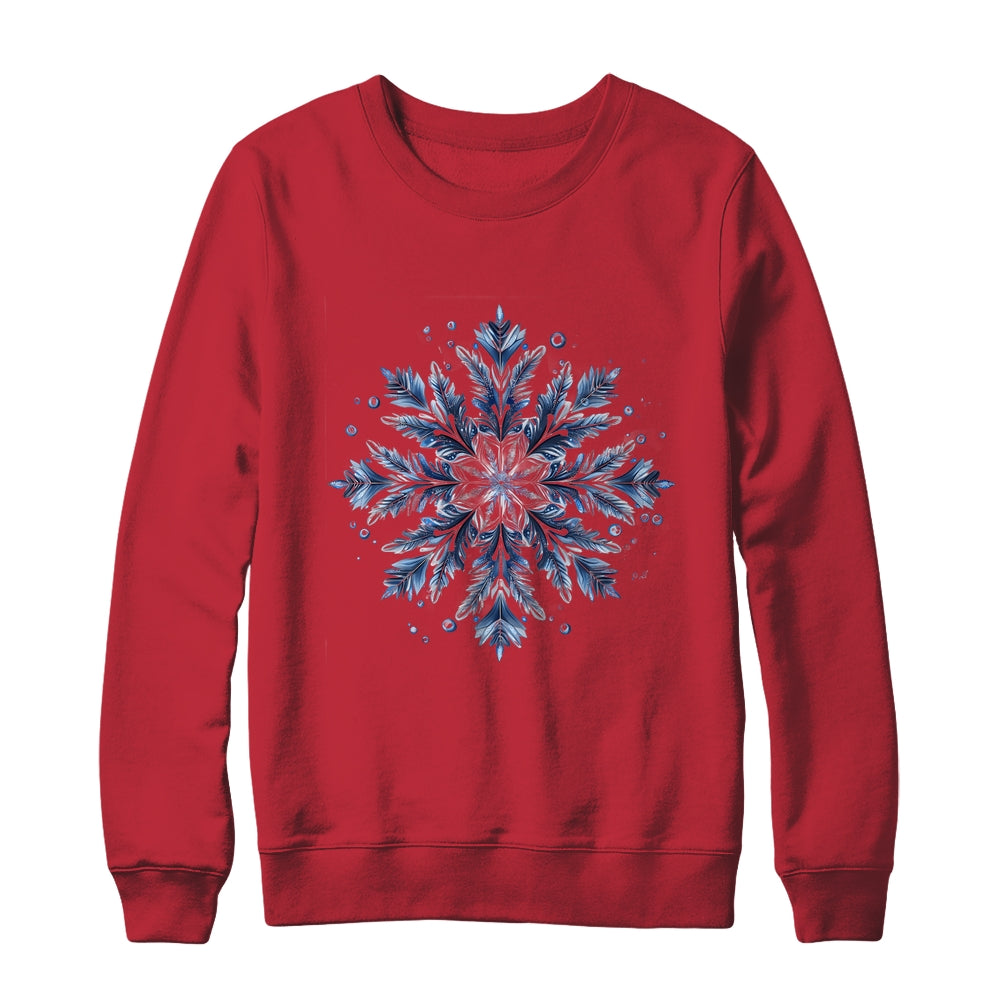 Snowflake Snow Merry Christmas Xmas Family Women Holiday Shirt & Sweatshirt | teecentury