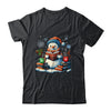 Snowman Reading Book Lovers Christmas Bookworm Librarian Shirt & Sweatshirt | teecentury