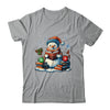 Snowman Reading Book Lovers Christmas Bookworm Librarian Shirt & Sweatshirt | teecentury