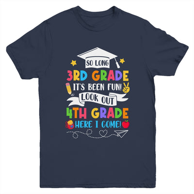 So Long 3rd Grade Graduation 4th Grade Here I Come 2024 Youth Shirt | teecentury