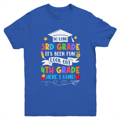 So Long 3rd Grade Graduation 4th Grade Here I Come 2024 Youth Shirt | teecentury