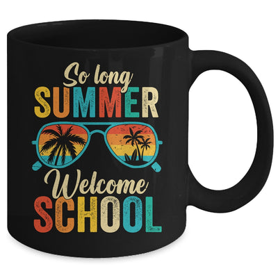 So Long Summer Welcome School Vintage Groovy Back To School Mug | teecentury