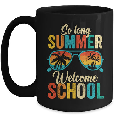 So Long Summer Welcome School Vintage Groovy Back To School Mug | teecentury