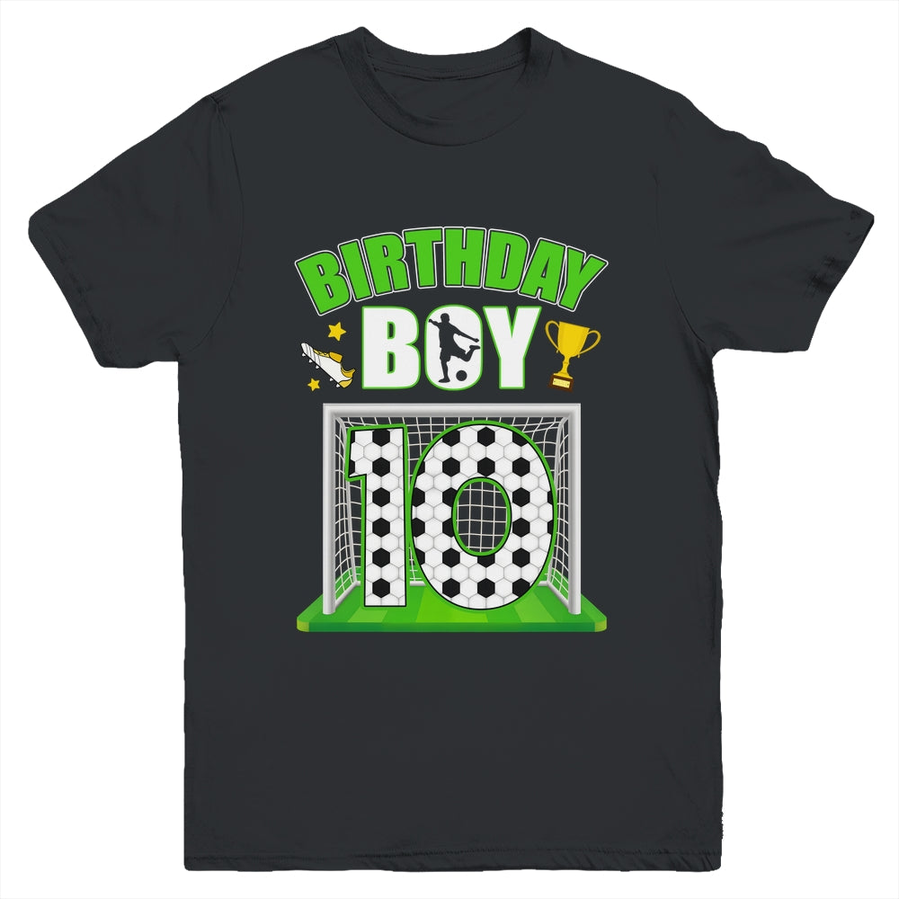 Soccer 10th Birthday Boy 10 Year Old Sport 7yr Boys Party Youth Shirt | teecentury