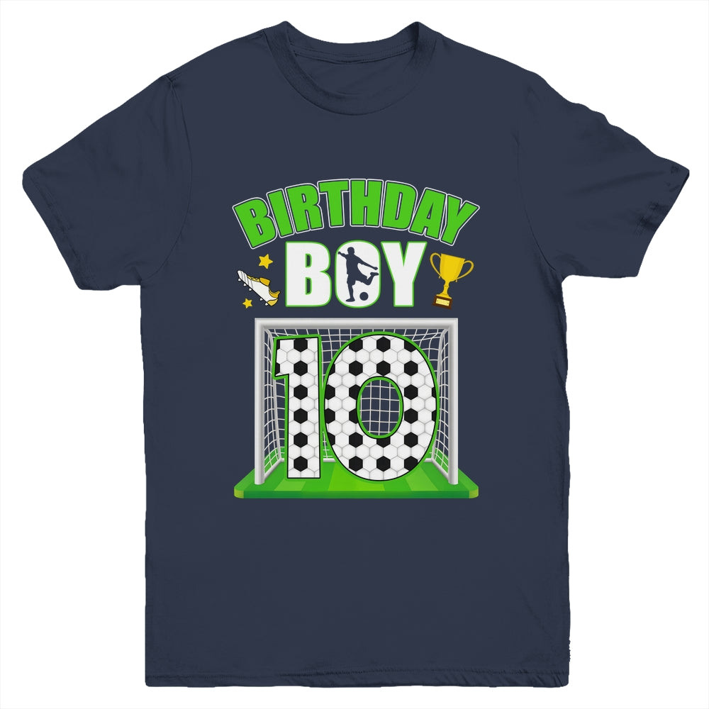 Soccer 10th Birthday Boy 10 Year Old Sport 7yr Boys Party Youth Shirt | teecentury