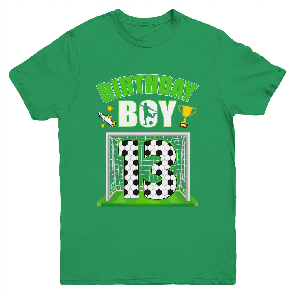 Soccer 13th Birthday Boy 13 Year Old Sport 7yr Boys Party Youth Shirt | teecentury