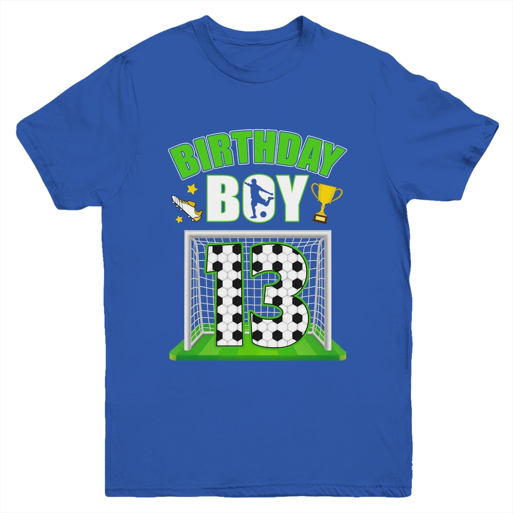 Soccer 13th Birthday Boy 13 Year Old Sport 7yr Boys Party Youth Shirt | teecentury