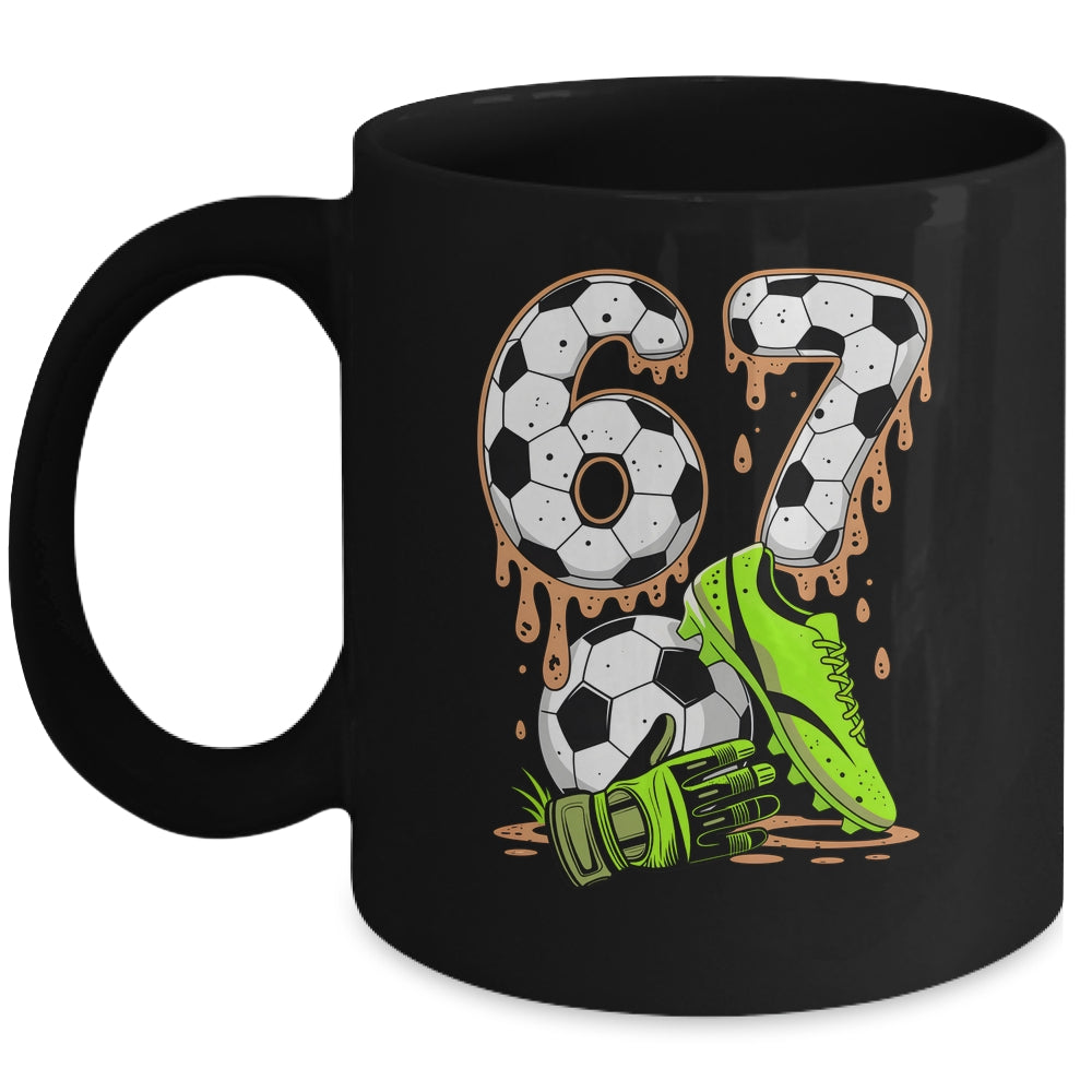Soccer 67 Six Seven Meme Boys Teens Kids Gen Alpha Slang 6 7 Mug | teecentury