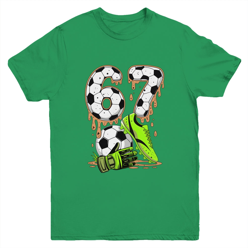 Soccer 67 Six Seven Meme Boys Teens Kids Gen Alpha Slang 6 7 Youth Shirt | teecentury