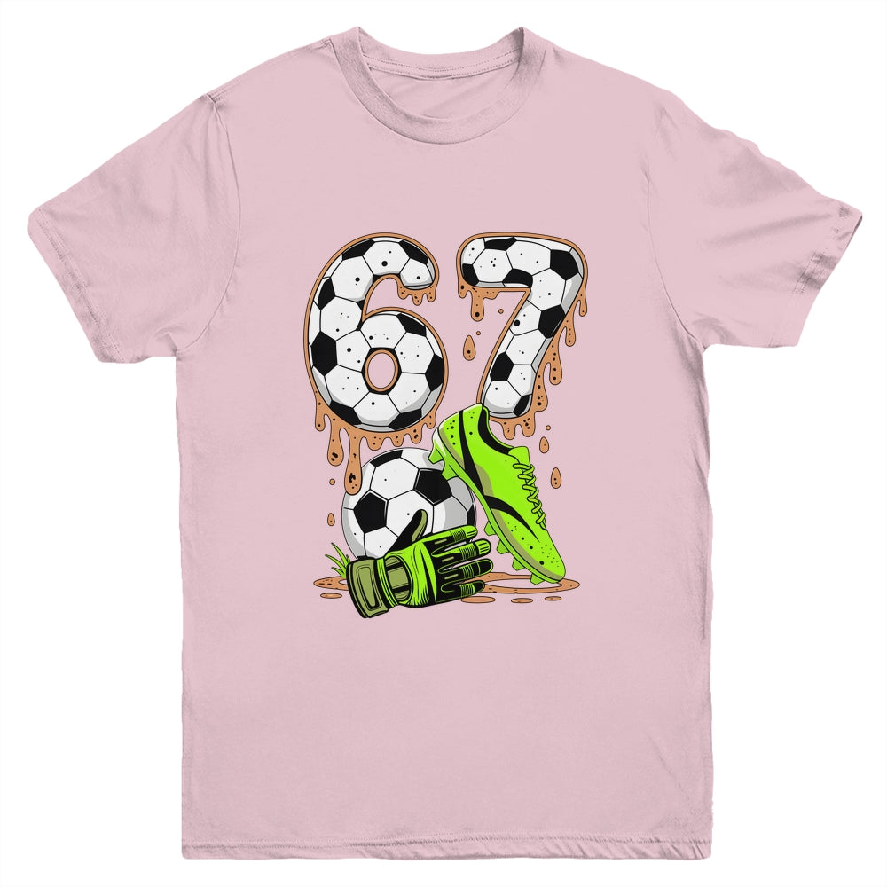 Soccer 67 Six Seven Meme Boys Teens Kids Gen Alpha Slang 6 7 Youth Shirt | teecentury