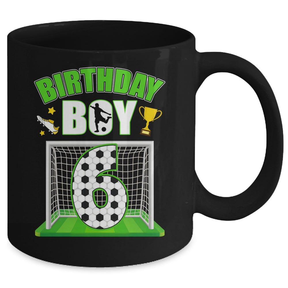 Soccer 6th Birthday Boy 6 Year Old Sport 7yr Boys Party Mug | teecentury