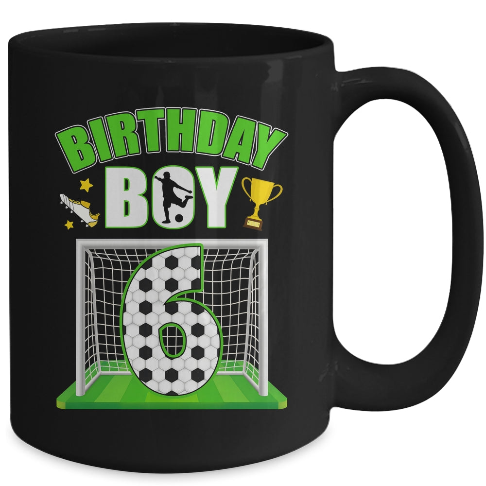 Soccer 6th Birthday Boy 6 Year Old Sport 7yr Boys Party Mug | teecentury