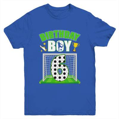 Soccer 6th Birthday Boy 6 Year Old Sport 7yr Boys Party Youth Shirt | teecentury
